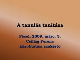 a tanul s tan t sa