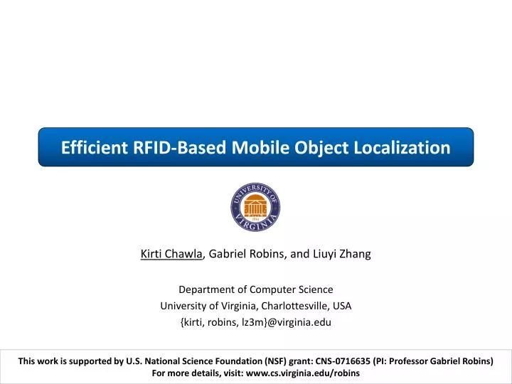 efficient rfid based mobile object localization