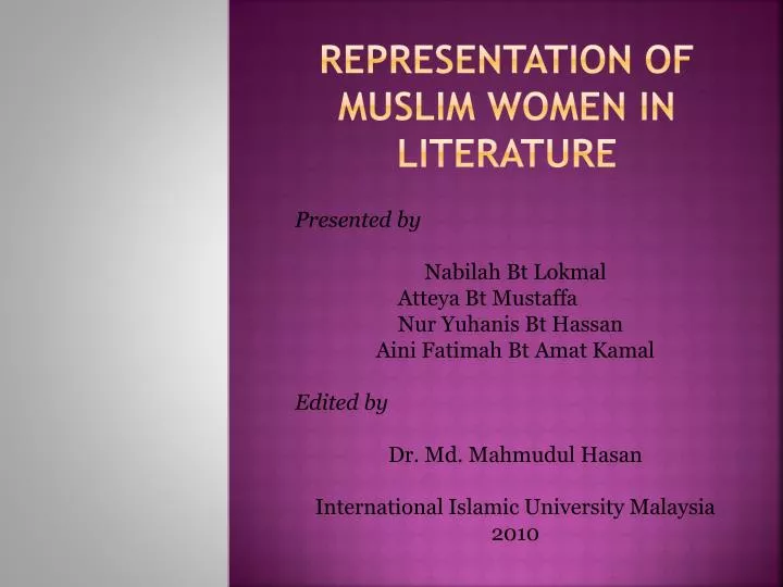 representation of muslim women in literature
