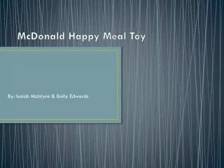 McDonald Happy Meal Toy
