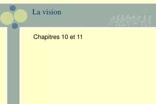 la vision