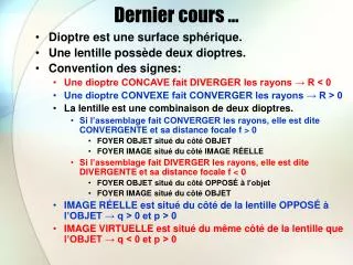 dernier cours