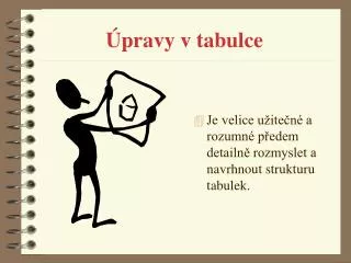 pravy v tabulce