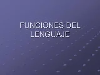 funciones del lenguaje