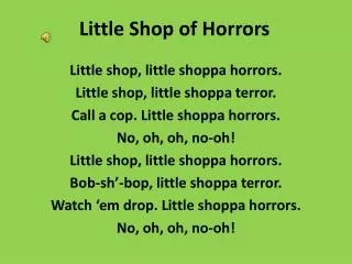 Little Shop of Horrors