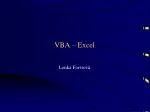 VBA – Excel - slide 1
