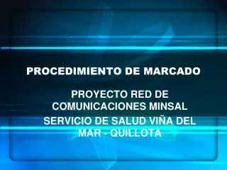 procedimiento de marcado