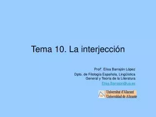 tema 10 la interjecci n