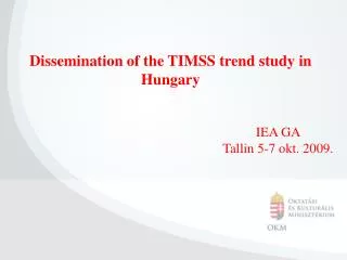 Dissemination of the TIMSS trend study in Hungary