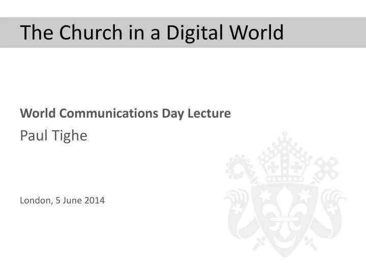the church in a digital world