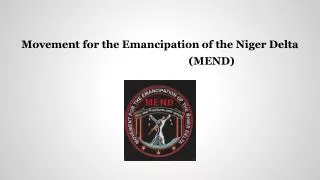 Movement for the Emancipation of the Niger Delta (MEND)