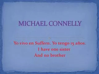 MICHAEL CONNELLY
