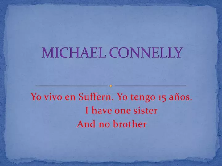 michael connelly
