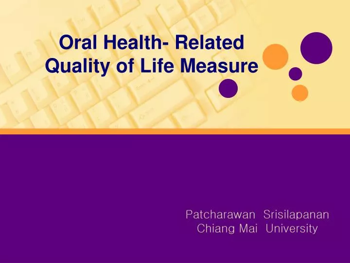 oral health related quality of life measure