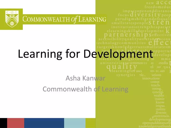 learning for development