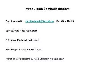 introduktion samh llsekonomi