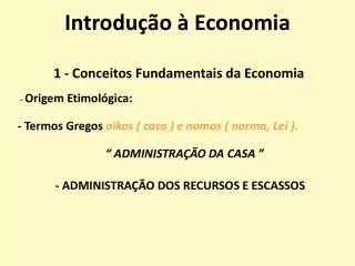 introdu o economia