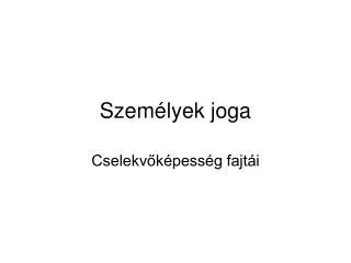 szem lyek joga