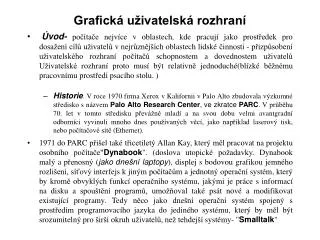 grafick u ivatelsk rozhran