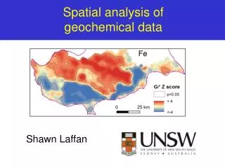 Spatial analysis of geochemical data