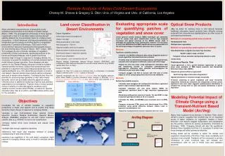 Remote Analysis of Asian Cold Desert Ecosystems