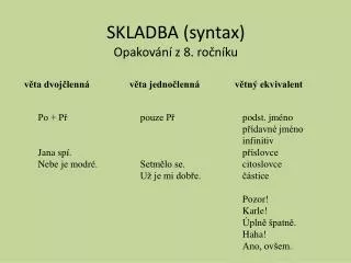 skladba syntax opakov n z 8 ro n ku