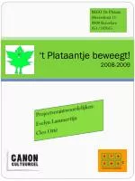 ‘t Plataantje beweegt! 2008-2009 - slide 1