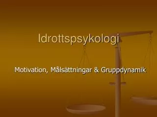 idrottspsykologi