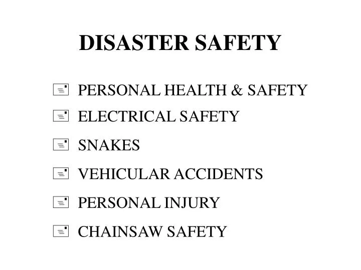 disaster safety