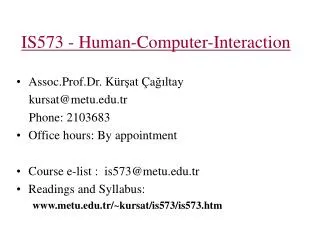 IS 573 - Human-Computer-Interaction