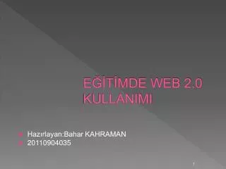 e t mde web 2 0 kullanimi