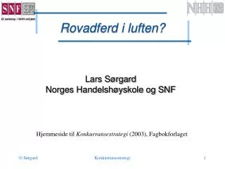 lars s rgard norges handelsh yskole og snf