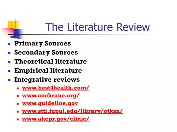 the literature review