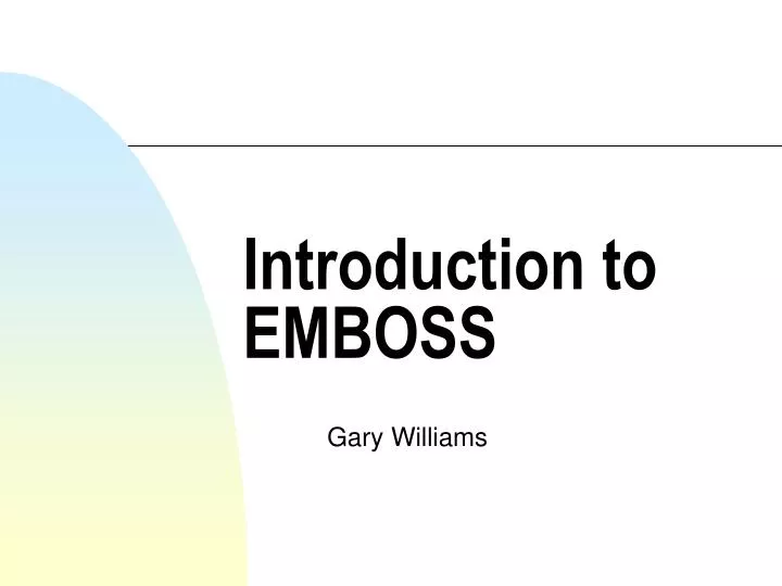 introduction to emboss
