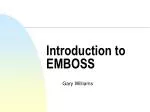 Introduction to EMBOSS - slide 1