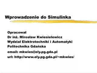wprowadzenie do simulinka