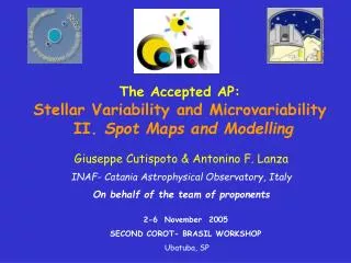 The Accepted AP: Stellar Variability and Microvariability II. Spot Maps and Modelling