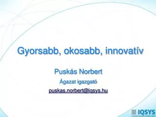 gyorsabb okosabb innovat v