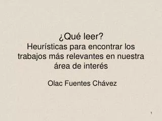 qu leer heur sticas para encontrar los trabajos m s relevantes en nuestra rea de inter s