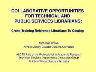 Micheline Brown Kimbel Library, Coastal Carolina University