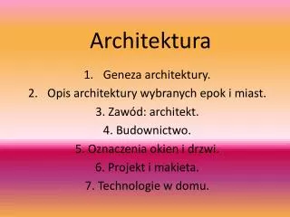 architektura