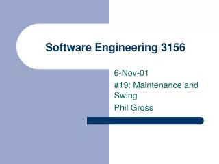 Software Engineering 3156