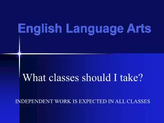 English Language Arts