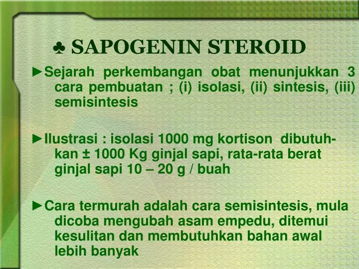 sapogenin steroid