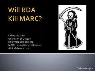 Will RDA Kill MARC?
