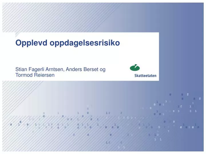 opplevd oppdagelsesrisiko