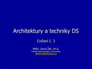 architektury a techniky ds