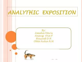 ANALYTHIC EXPOSITION