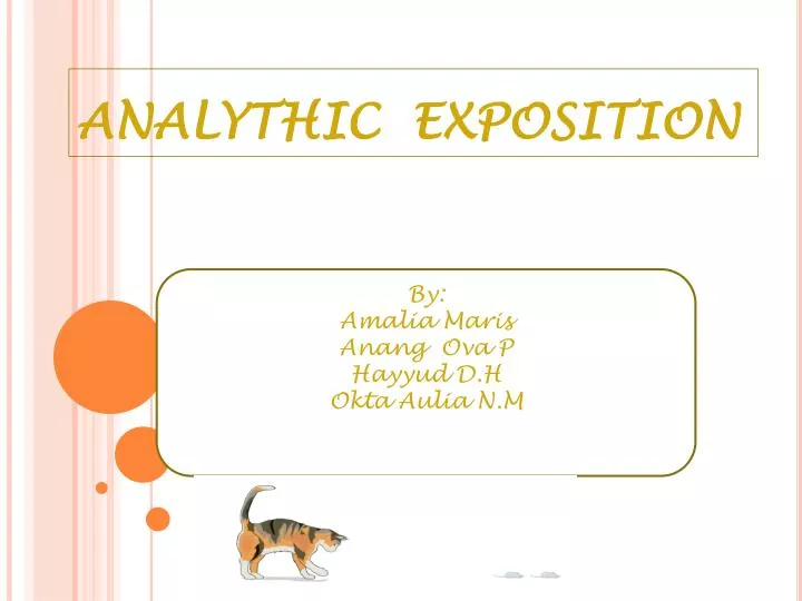 analythic exposition