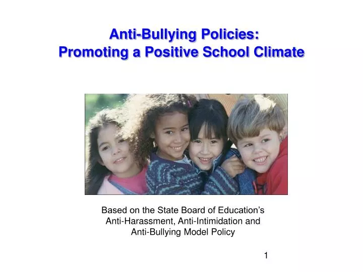 anti bullying policies promoting a positive school climate